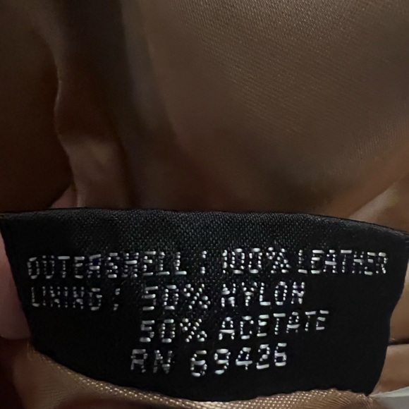 Georgetown Leather Design Women’s 100% Leather Zip Up Collared Long Sleeve Tan M - Picture 4 of 15